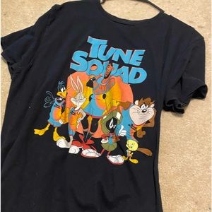 Black tune squad shirt